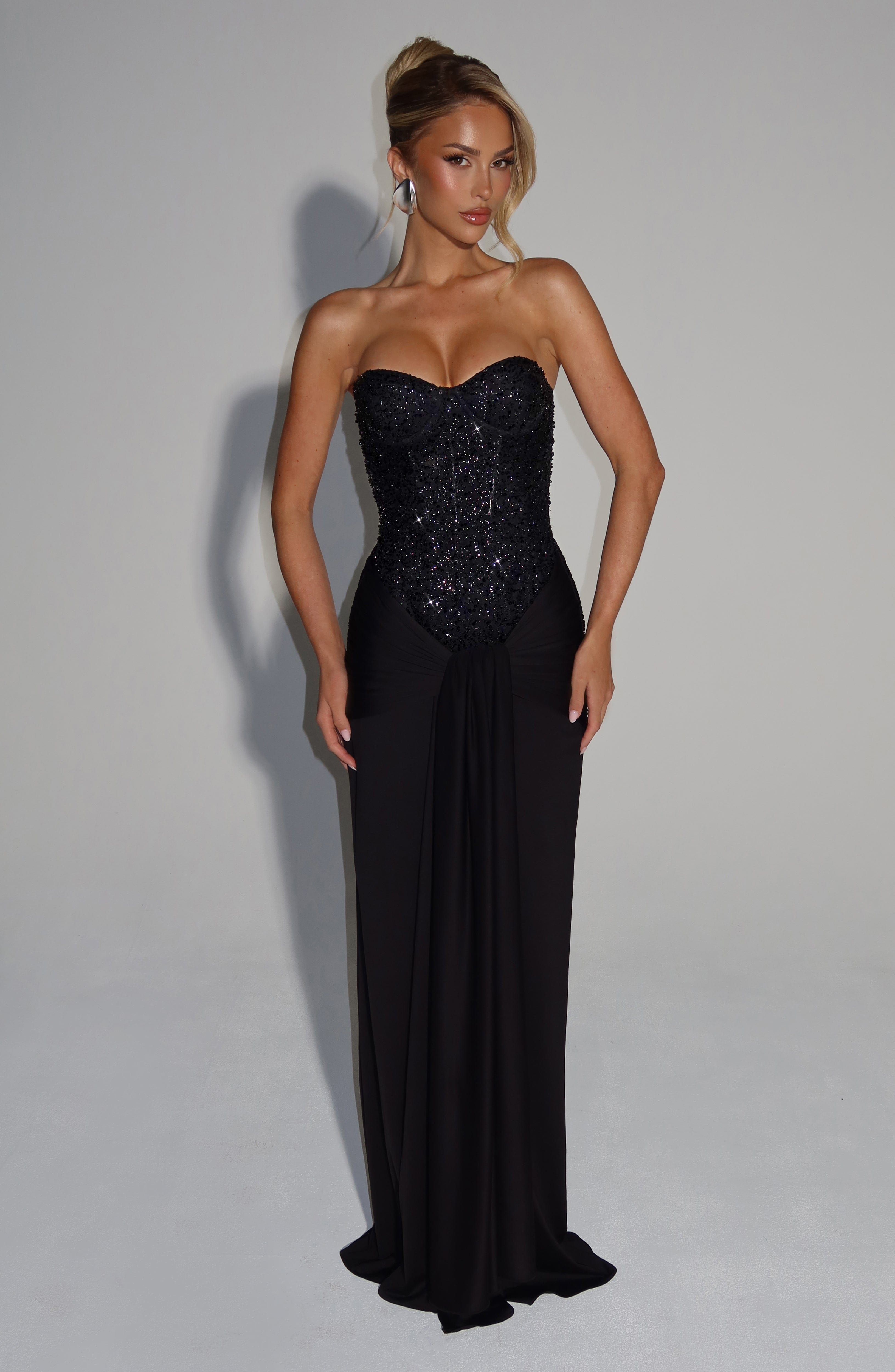 Carina Maxi Dress - Black - Napalia