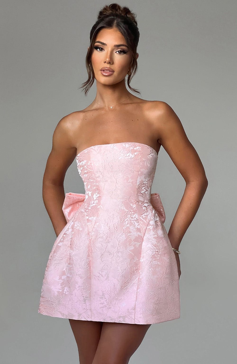 Elenora Mini Dress - Blush - Napalia