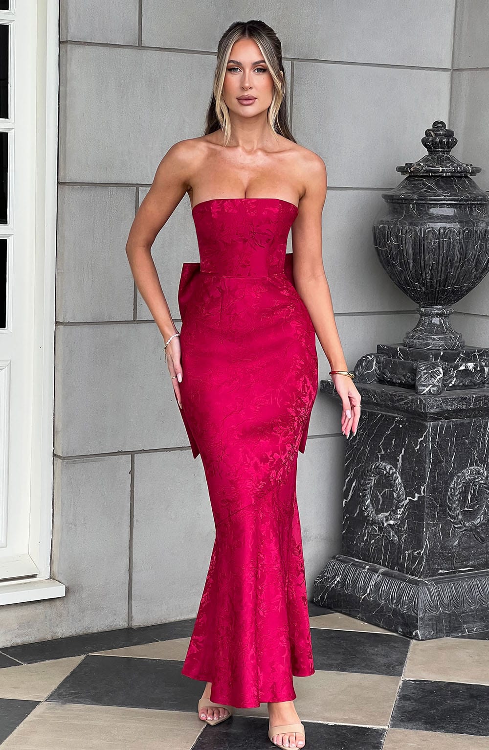 Felicity Maxi Dress - Red - Napalia