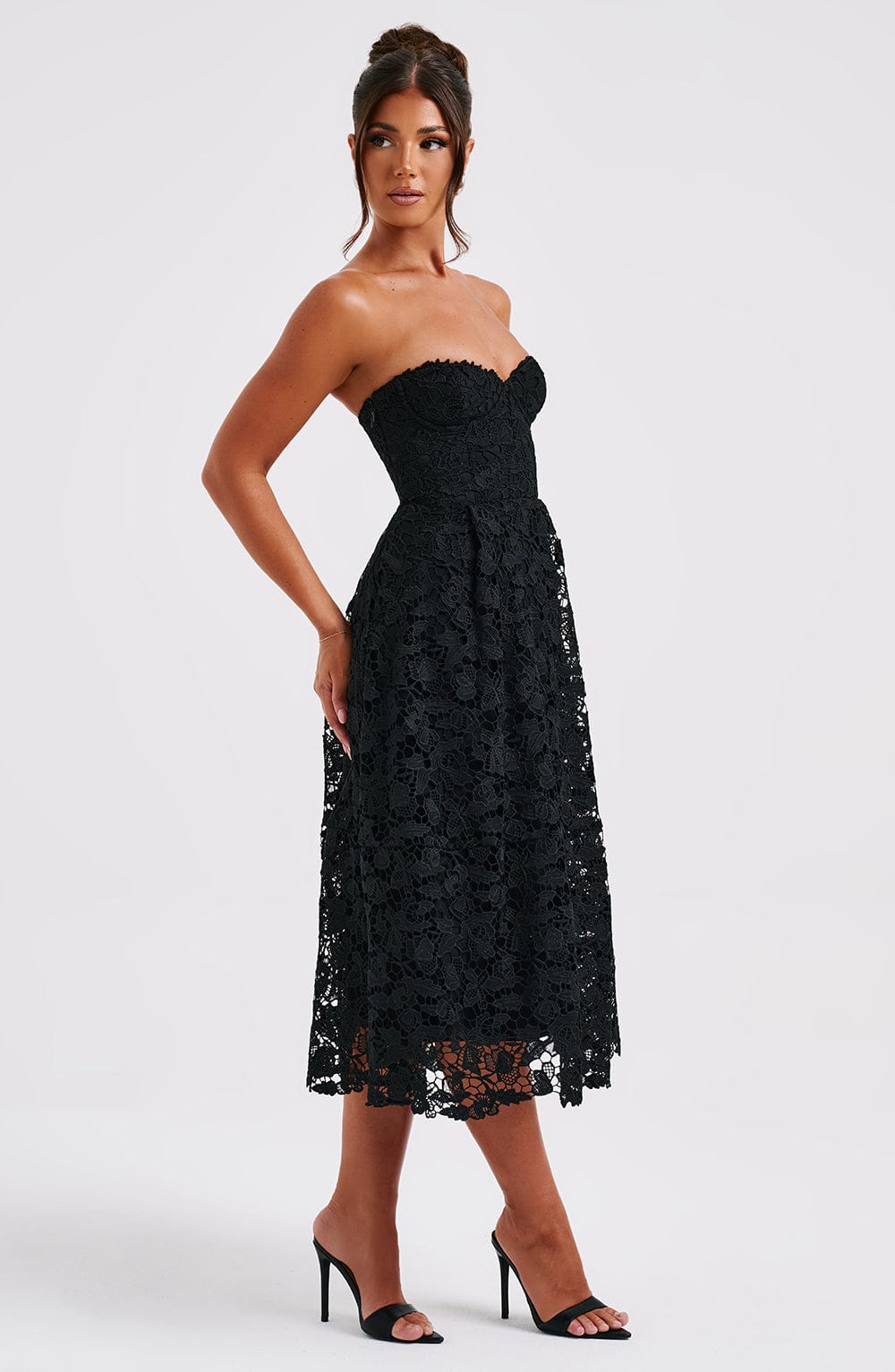 Ishani Midi Dress - Black - Napalia