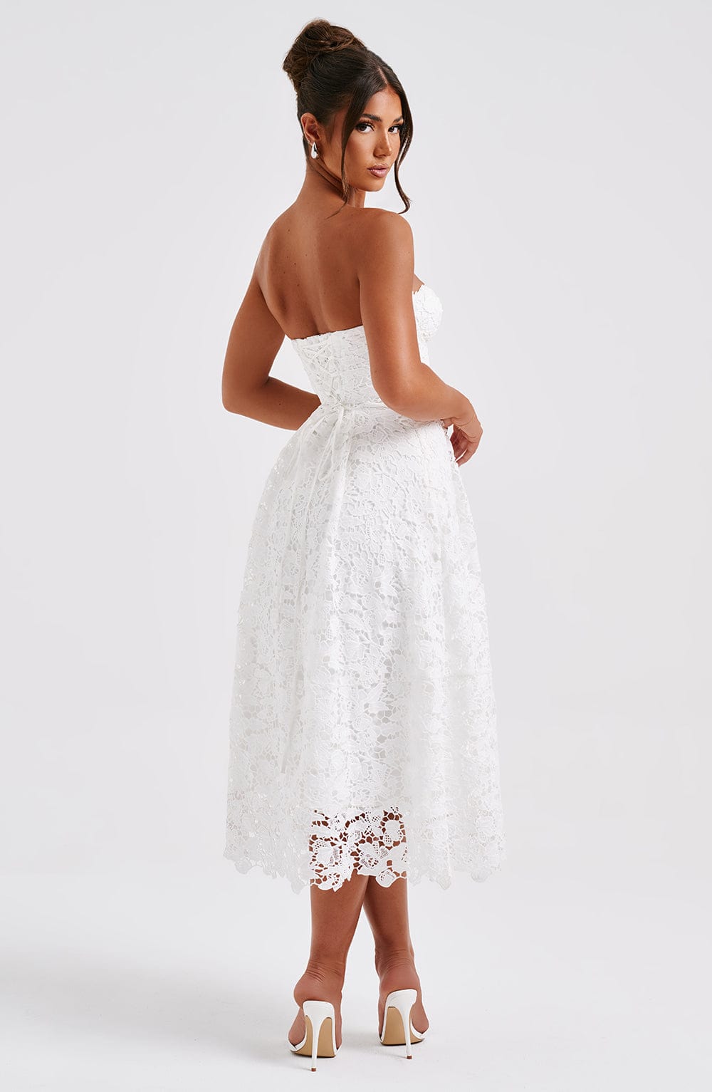 Ishani Midi Dress - Ivory - Napalia