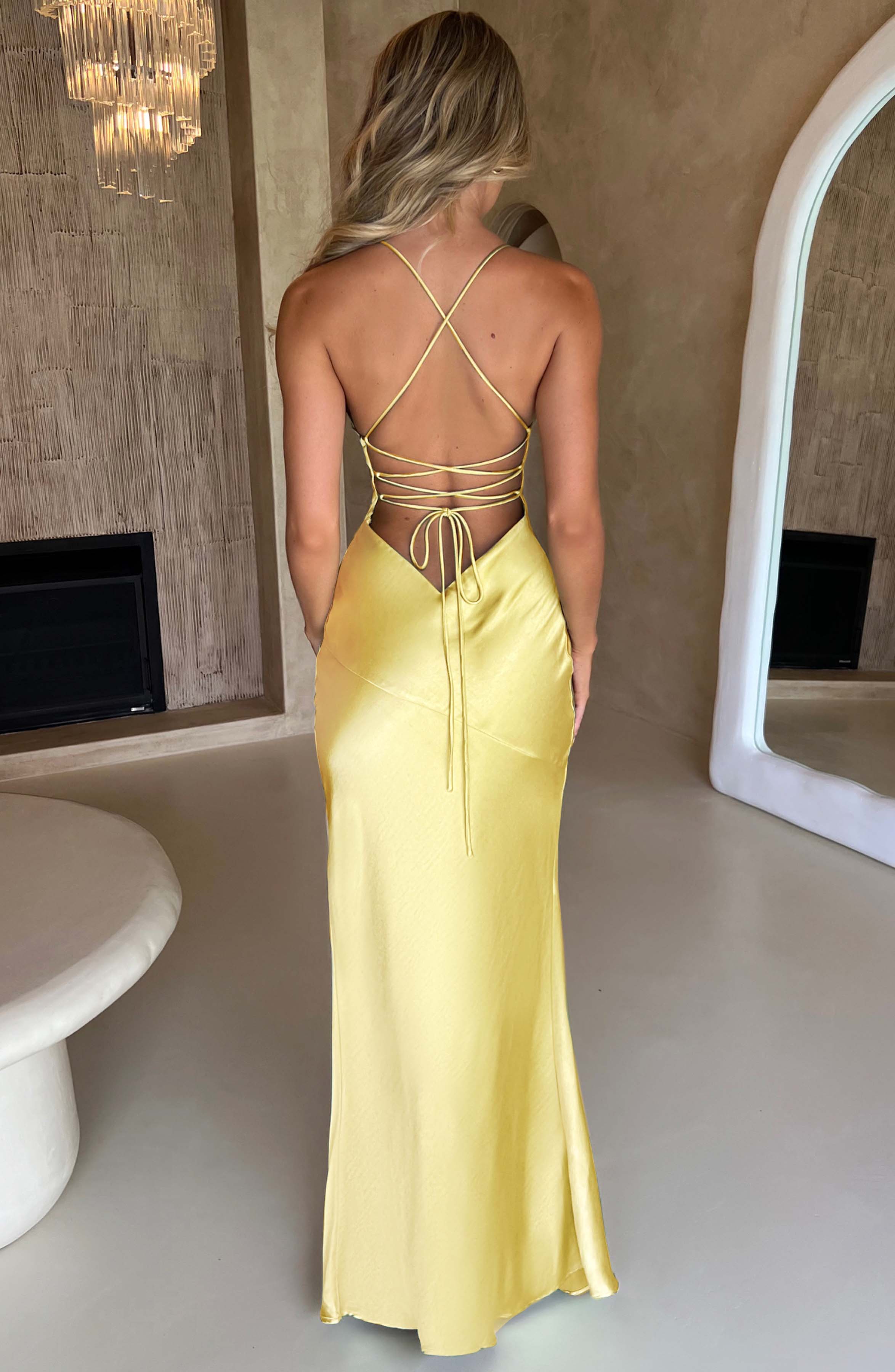 Isobel Maxi Dress - Lemon - Napalia