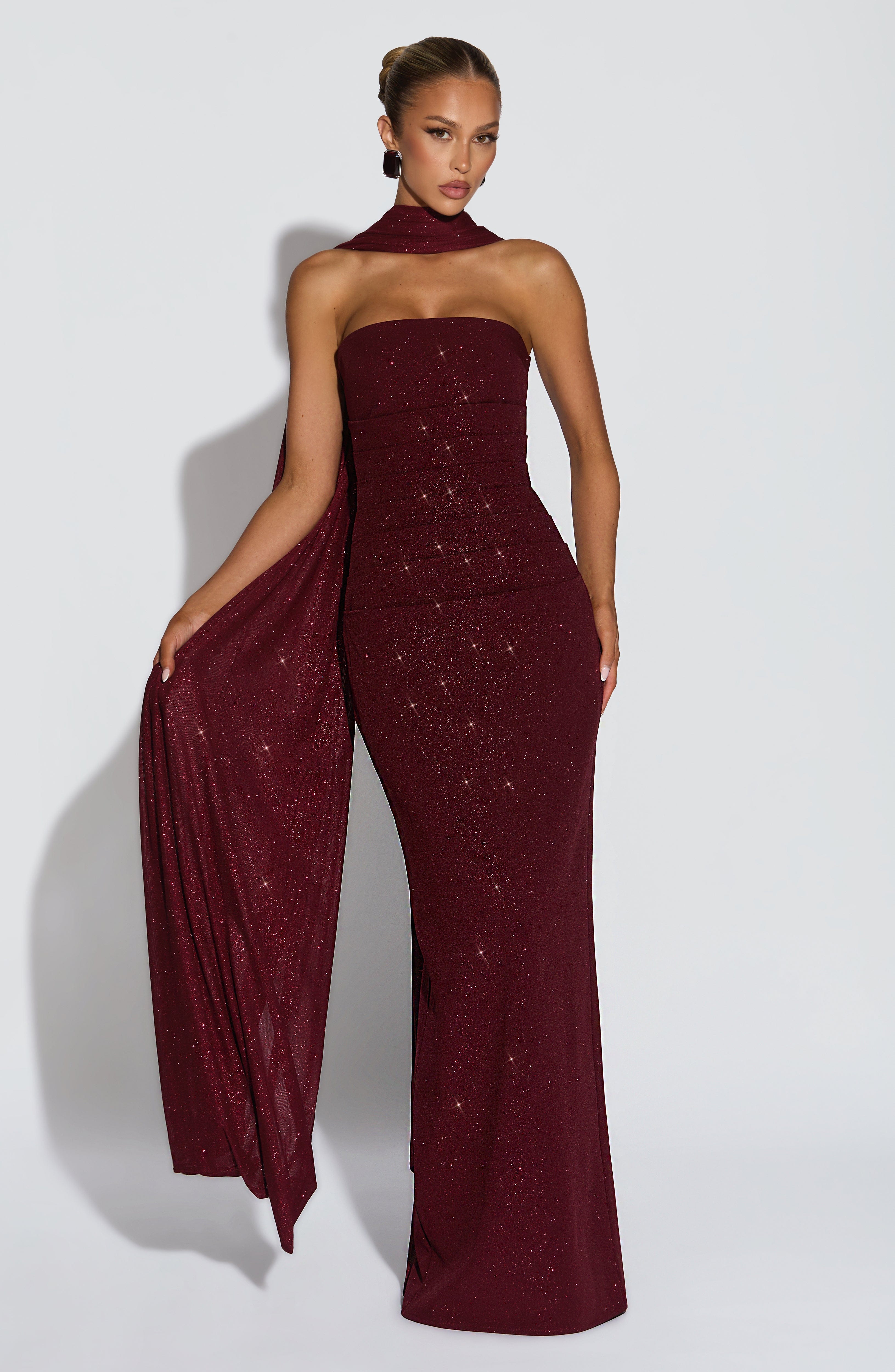 Agnes Shawl - Wine Sparkle - Napalia