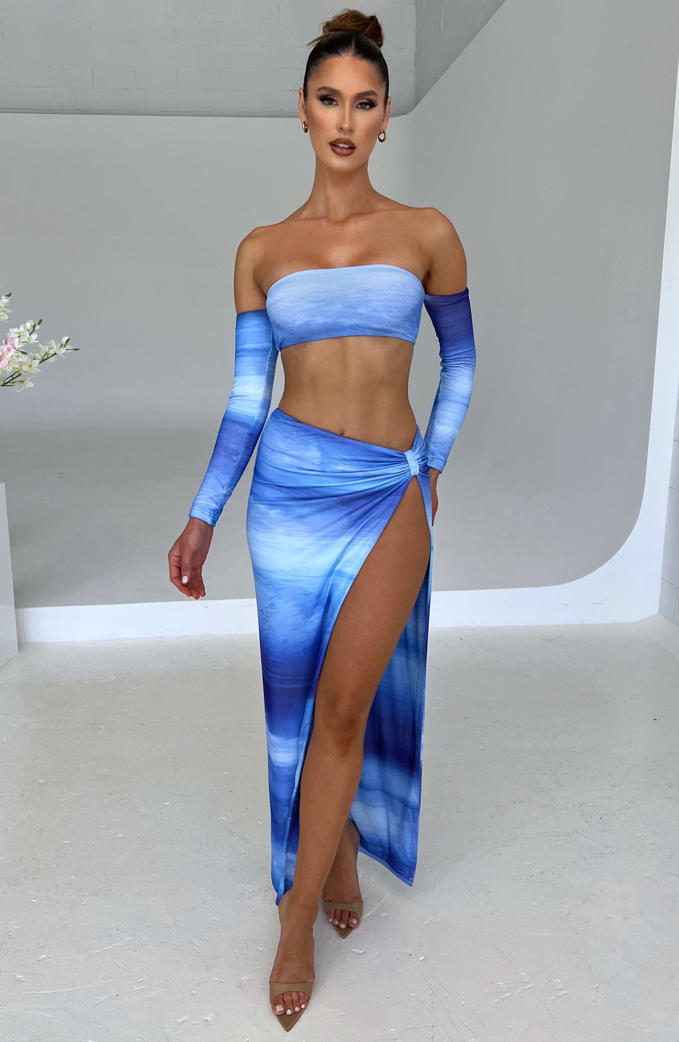 Brynn Top - Blue Haze Print - Napalia