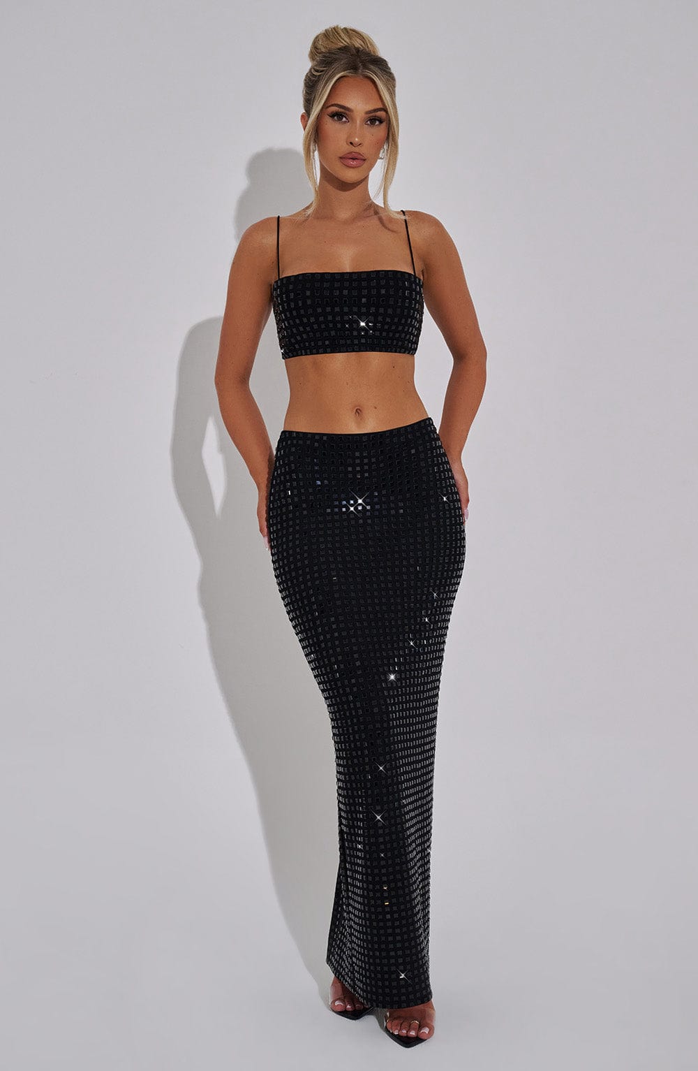 Dimity Maxi Skirt - Black - Napalia