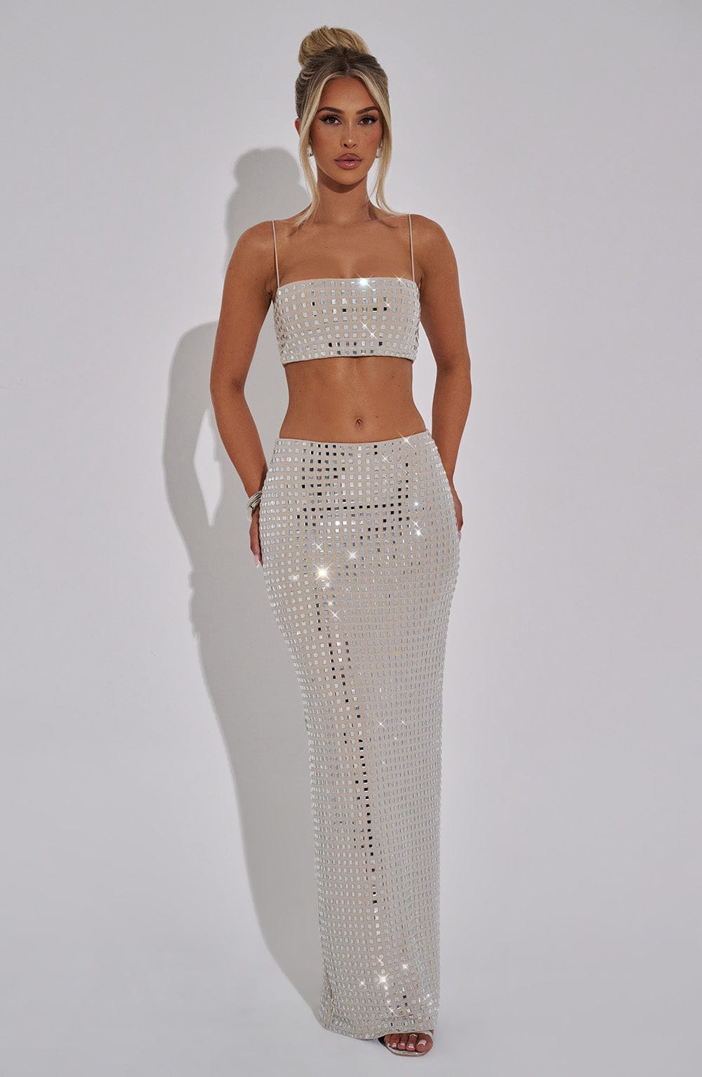 Dimity Maxi Skirt - Nude - Napalia
