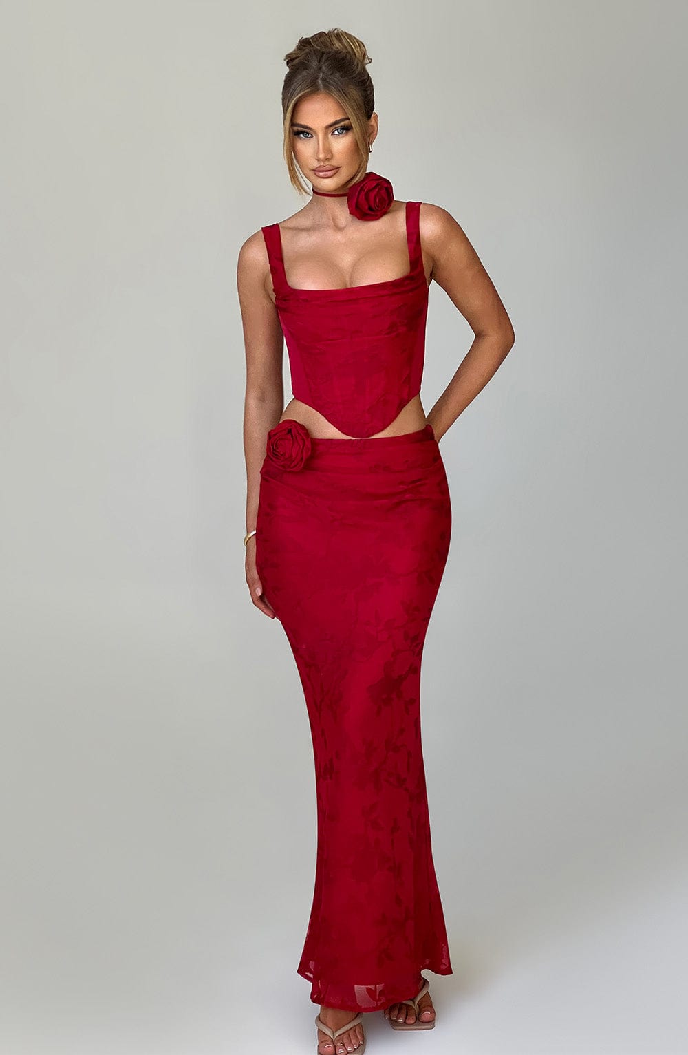 Elizabeth Maxi Skirt - Red - Napalia