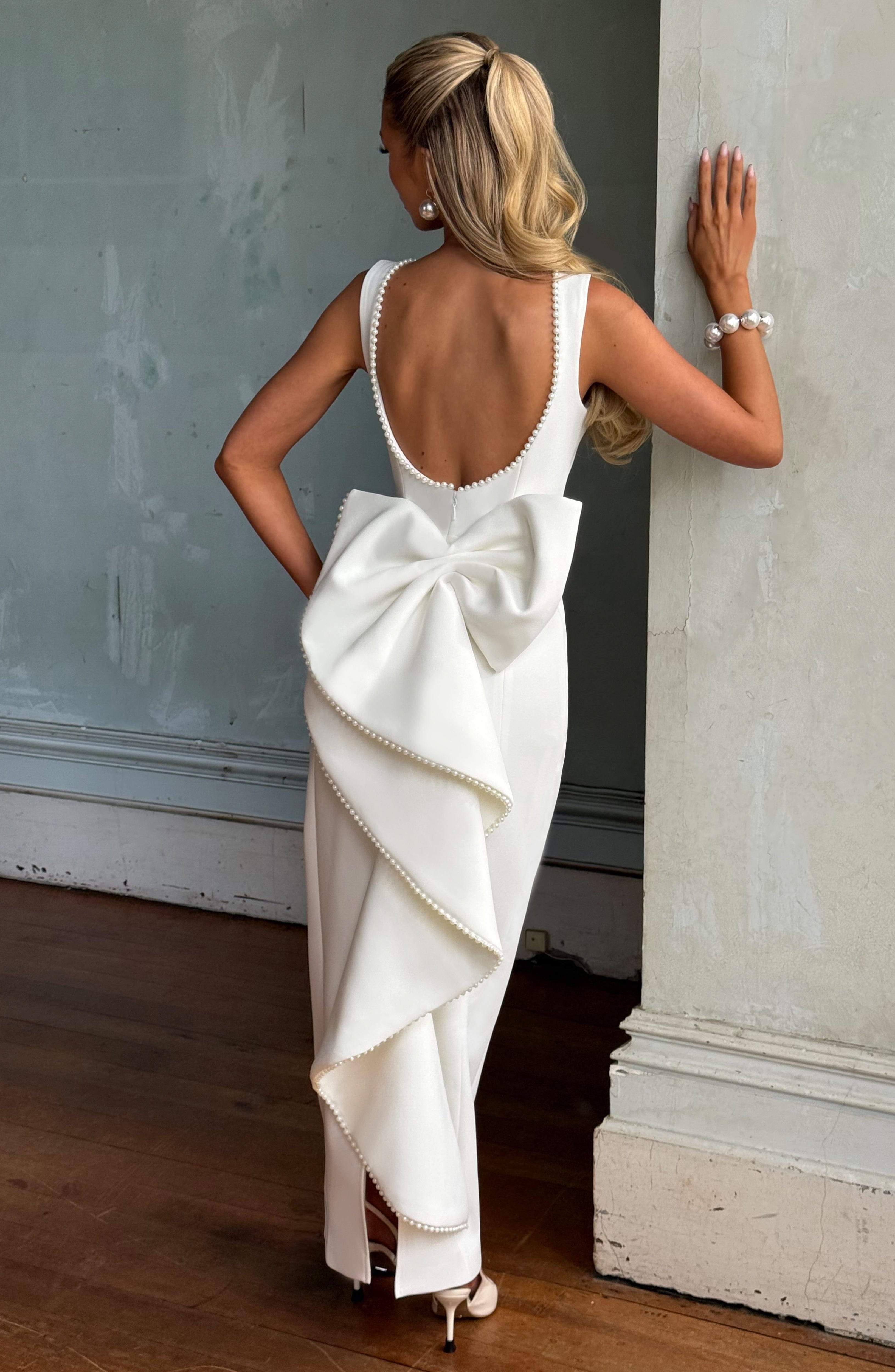 Lana Midaxi Dress - Ivory - Napalia