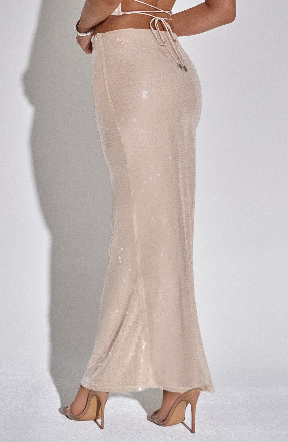 Larisa Maxi Skirt - Nude - Napalia
