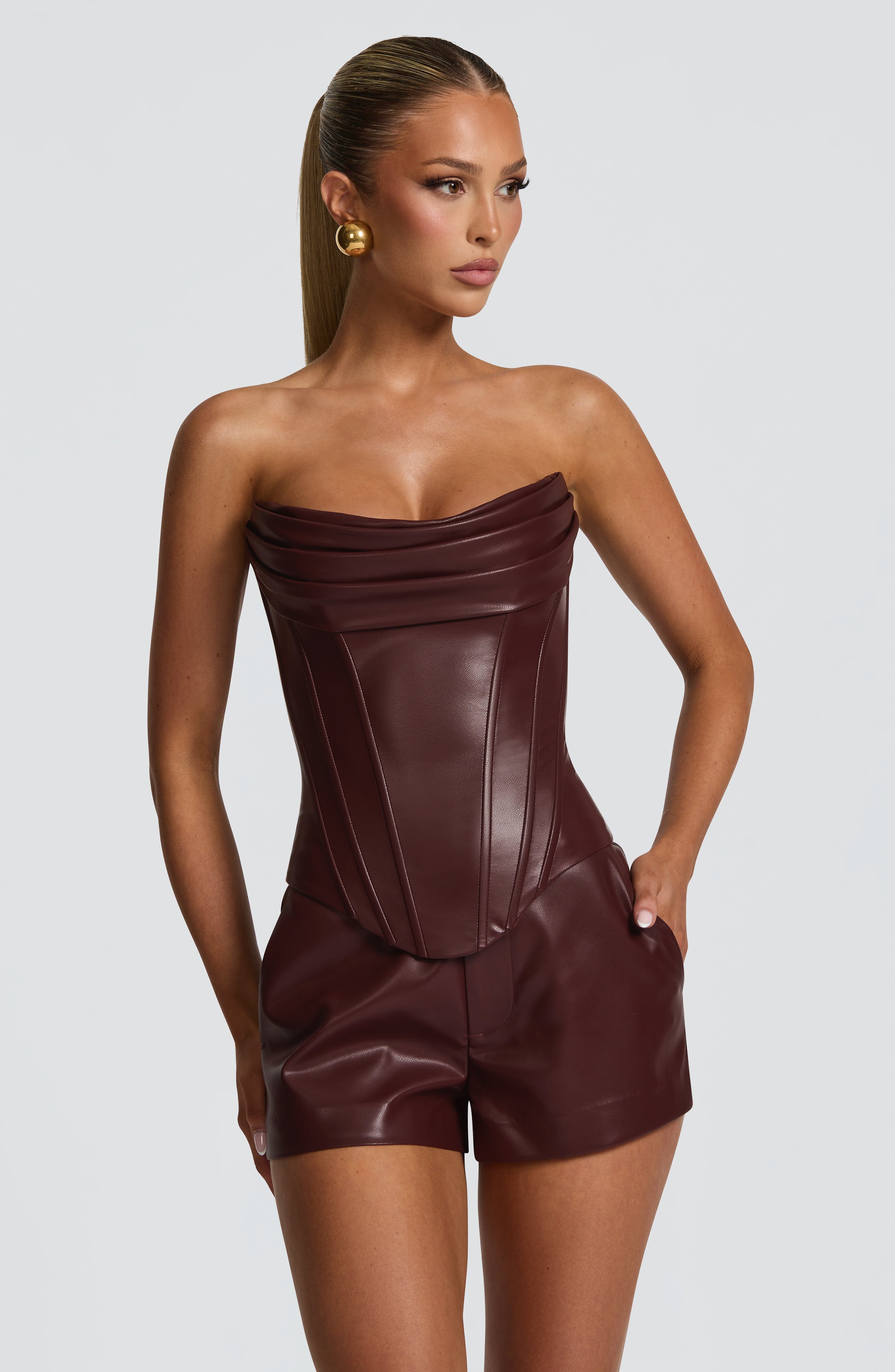 Liv Shorts - Burgundy - Napalia