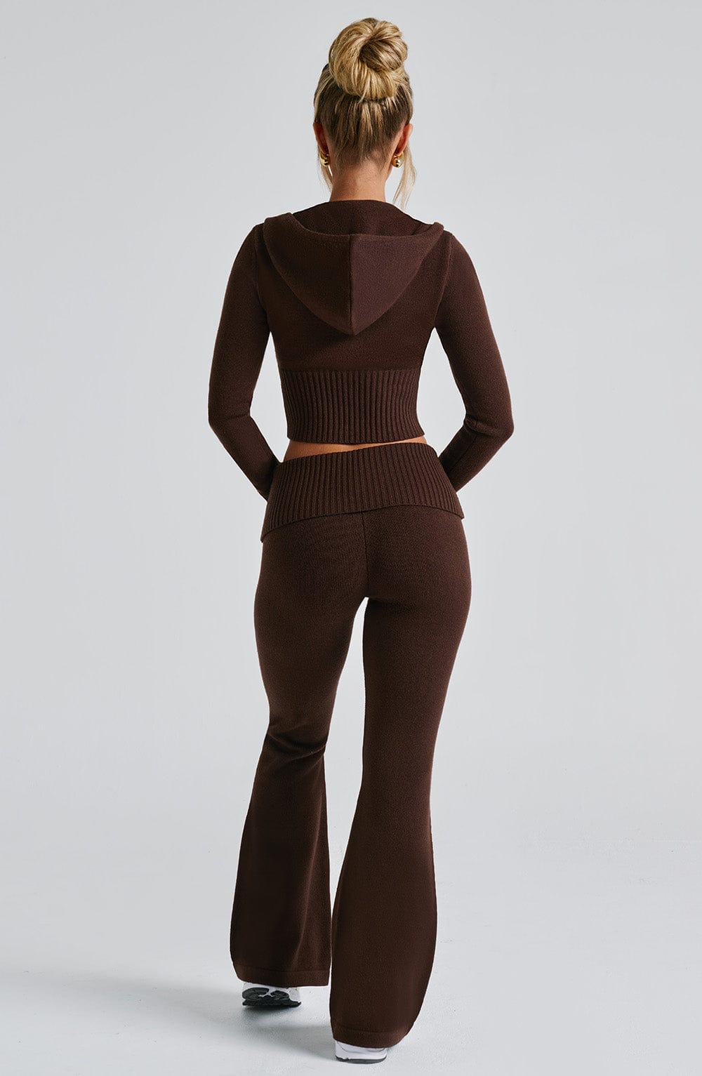 Portia Knit Hoodie - Chocolate - Napalia