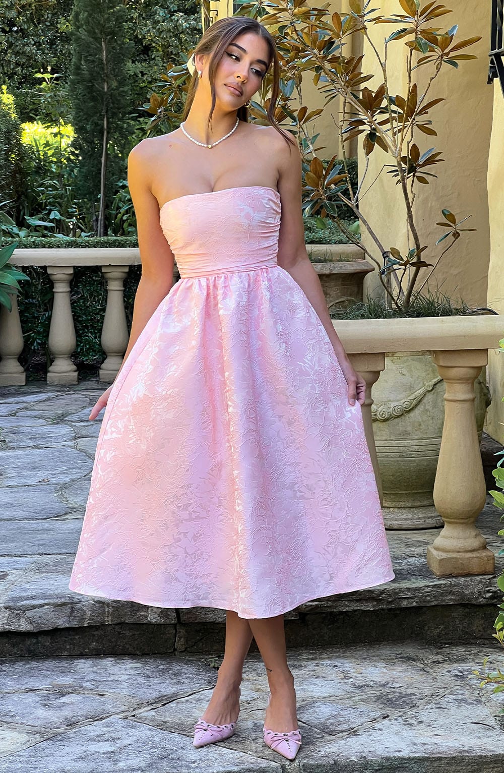 Saoirse Midi Dress - Blush - Napalia