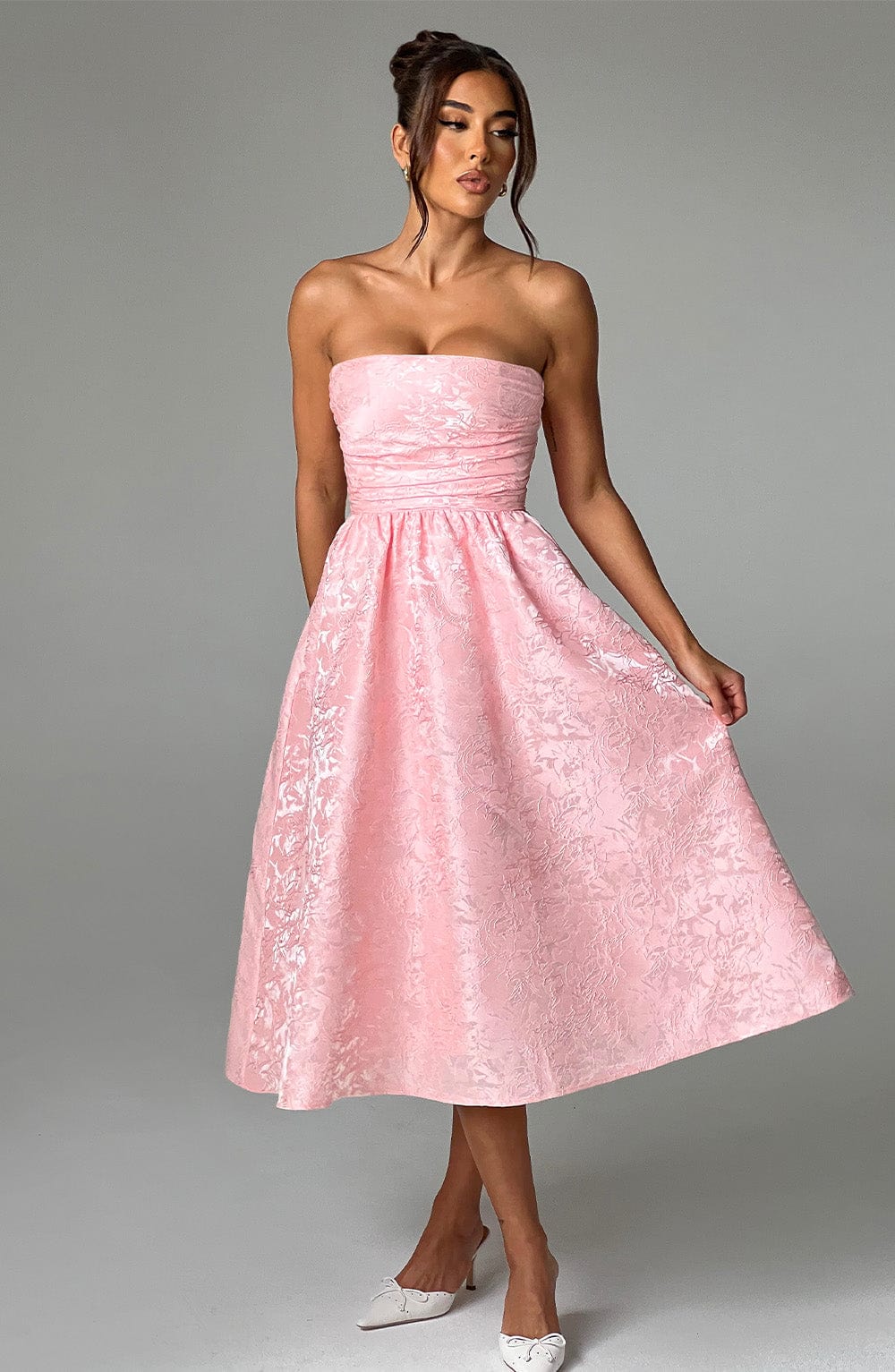 Saoirse Midi Dress - Blush - Napalia